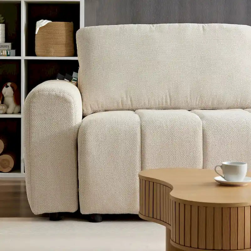 94.5" Sleeper Sofa Bed with Storage Chaise - 2-in-1 Pull-Out Convertible Couch - Breathable Fabric for Living Room & Guest Room