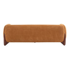 Upholstered Boucle 3-Seat Sofa Birch Wood Legs Removable Cushions Contemporary Design 82.75W Living Room Couch