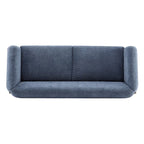 Upholstered Boucle 3-Seat Sofa Birch Wood Legs Removable Cushions Contemporary Design 82.75W Living Room Couch
