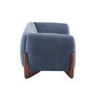 Upholstered Boucle 3-Seat Sofa Birch Wood Legs Removable Cushions Contemporary Design 82.75W Living Room Couch