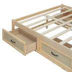Full Size Platform Bed with 6 Storage Drawers - No Headboard, LVL/MDF, 350lbs Capacity, 3 Color Options