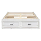 Full Size Platform Bed with 6 Storage Drawers - No Headboard, LVL/MDF, 350lbs Capacity, 3 Color Options