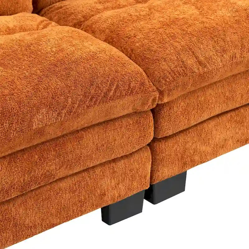 84" Chenille Upholstered Sofa - Dual-Layer Memory Foam & Pocket Spring Cushions - Modern 2-3 Seater with 2 Pillows