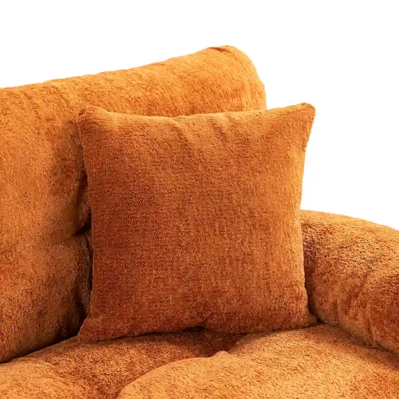 84" Chenille Upholstered Sofa - Dual-Layer Memory Foam & Pocket Spring Cushions - Modern 2-3 Seater with 2 Pillows