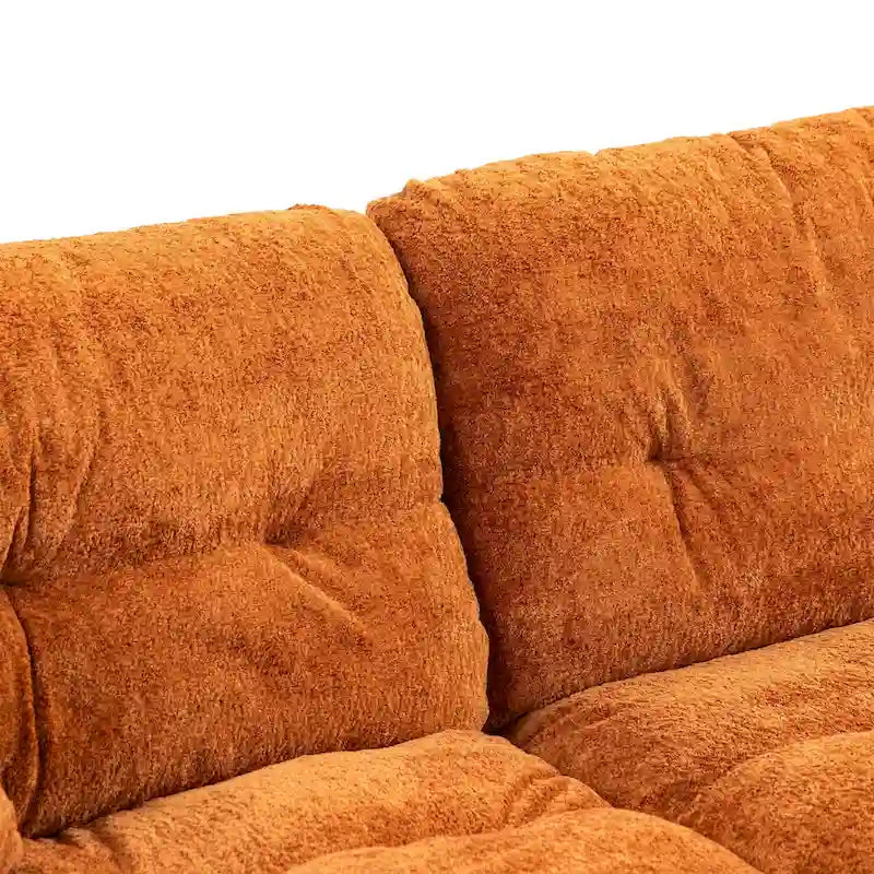 84" Chenille Upholstered Sofa - Dual-Layer Memory Foam & Pocket Spring Cushions - Modern 2-3 Seater with 2 Pillows