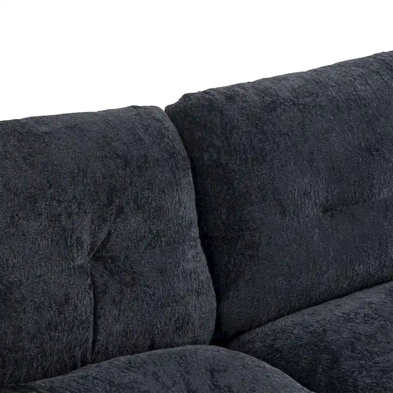 84" Chenille Upholstered Sofa - Dual-Layer Memory Foam & Pocket Spring Cushions - Modern 2-3 Seater with 2 Pillows