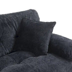 84" Chenille Upholstered Sofa - Dual-Layer Memory Foam & Pocket Spring Cushions - Modern 2-3 Seater with 2 Pillows