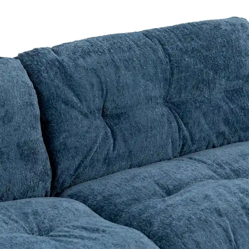84" Chenille Upholstered Sofa - Dual-Layer Memory Foam & Pocket Spring Cushions - Modern 2-3 Seater with 2 Pillows