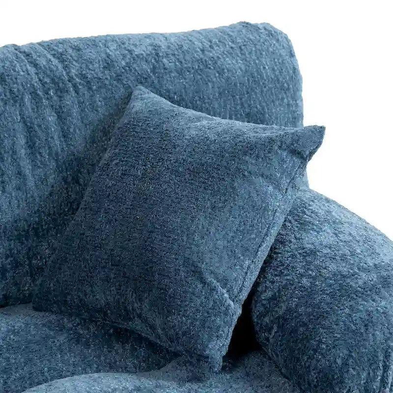 84" Chenille Upholstered Sofa - Dual-Layer Memory Foam & Pocket Spring Cushions - Modern 2-3 Seater with 2 Pillows