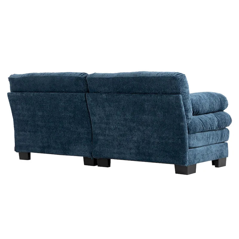 84" Chenille Upholstered Sofa - Dual-Layer Memory Foam & Pocket Spring Cushions - Modern 2-3 Seater with 2 Pillows