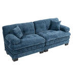 84" Chenille Upholstered Sofa - Dual-Layer Memory Foam & Pocket Spring Cushions - Modern 2-3 Seater with 2 Pillows
