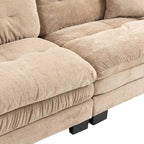 84" Chenille Upholstered Sofa - Dual-Layer Memory Foam & Pocket Spring Cushions - Modern 2-3 Seater with 2 Pillows