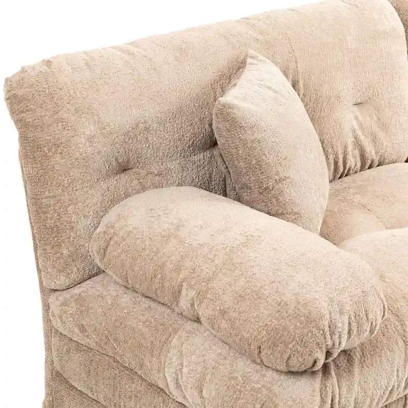 84" Chenille Upholstered Sofa - Dual-Layer Memory Foam & Pocket Spring Cushions - Modern 2-3 Seater with 2 Pillows