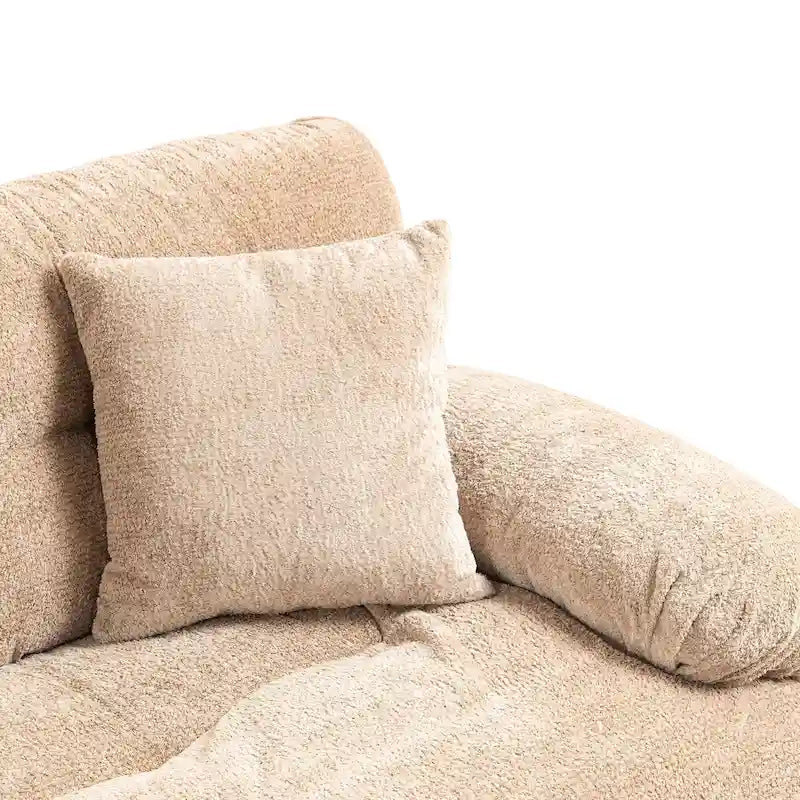 84" Chenille Upholstered Sofa - Dual-Layer Memory Foam & Pocket Spring Cushions - Modern 2-3 Seater with 2 Pillows