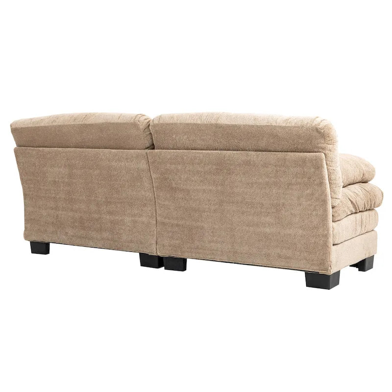 84" Chenille Upholstered Sofa - Dual-Layer Memory Foam & Pocket Spring Cushions - Modern 2-3 Seater with 2 Pillows