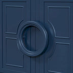 58.9" Sideboard Cabinet with 4 Doors - French Style, Round Ring Handles, Adjustable Shelf, MDF, 5 Legs