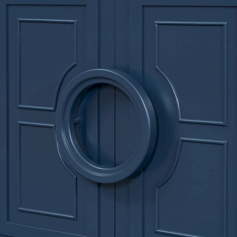 58.9" Sideboard Cabinet with 4 Doors - French Style, Round Ring Handles, Adjustable Shelf, MDF, 5 Legs