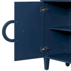 58.9" Sideboard Cabinet with 4 Doors - French Style, Round Ring Handles, Adjustable Shelf, MDF, 5 Legs