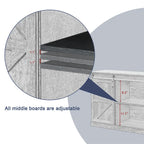 62.4" Farmhouse TV Stand with Sliding Barn Doors - Wood Media Console for TVs up to 60" - 400 lbs Capacity with Storage