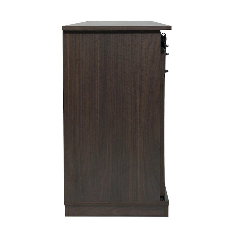 62.4" Farmhouse TV Stand with Sliding Barn Doors - Wood Media Console for TVs up to 60" - 400 lbs Capacity with Storage