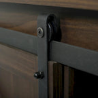 62.4" Farmhouse TV Stand with Sliding Barn Doors - Wood Media Console for TVs up to 60" - 400 lbs Capacity with Storage