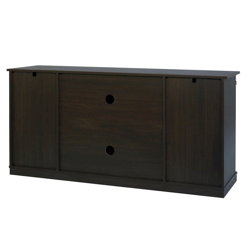 62.4" Farmhouse TV Stand with Sliding Barn Doors - Wood Media Console for TVs up to 60" - 400 lbs Capacity with Storage