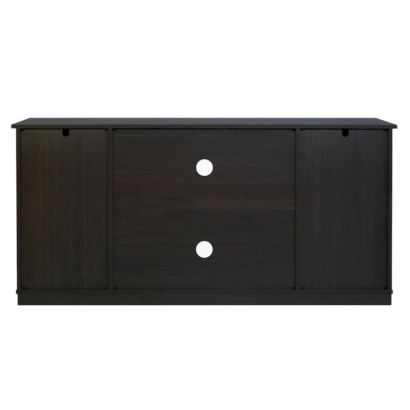62.4" Farmhouse TV Stand with Sliding Barn Doors - Wood Media Console for TVs up to 60" - 400 lbs Capacity with Storage