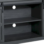 62.4" Farmhouse TV Stand with Sliding Barn Doors - Wood Media Console for TVs up to 60" - 400 lbs Capacity with Storage