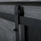 62.4" Farmhouse TV Stand with Sliding Barn Doors - Wood Media Console for TVs up to 60" - 400 lbs Capacity with Storage