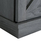 62.4" Farmhouse TV Stand with Sliding Barn Doors - Wood Media Console for TVs up to 60" - 400 lbs Capacity with Storage