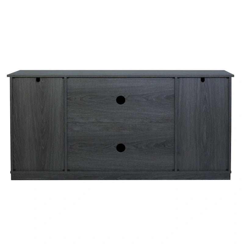 62.4" Farmhouse TV Stand with Sliding Barn Doors - Wood Media Console for TVs up to 60" - 400 lbs Capacity with Storage