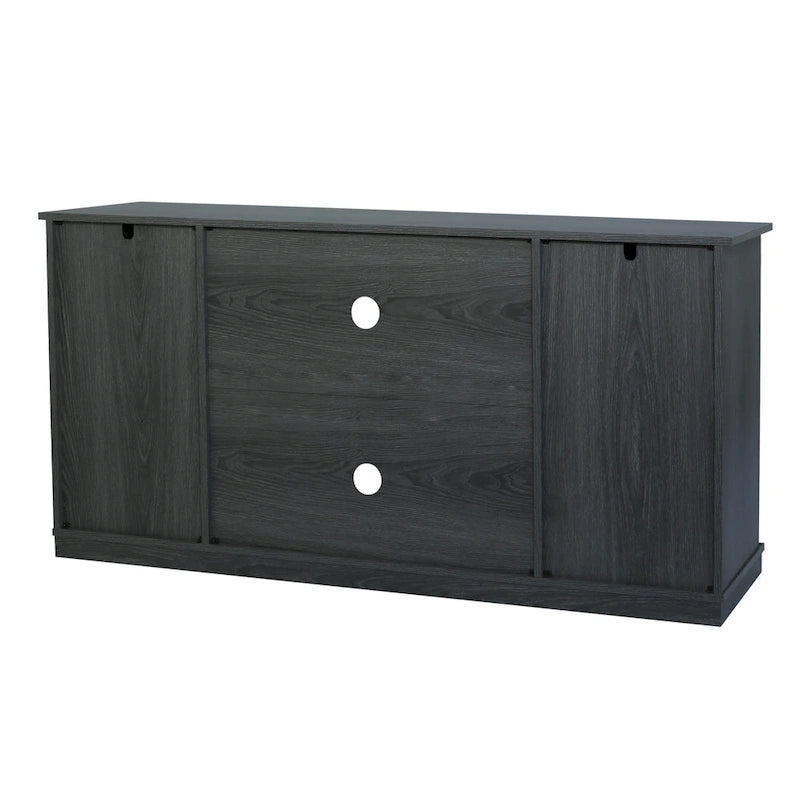 62.4" Farmhouse TV Stand with Sliding Barn Doors - Wood Media Console for TVs up to 60" - 400 lbs Capacity with Storage