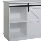 62.4" Farmhouse TV Stand with Sliding Barn Doors - Wood Media Console for TVs up to 60" - 400 lbs Capacity with Storage