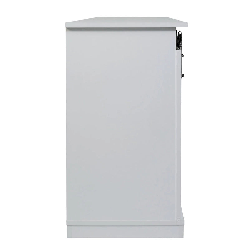 62.4" Farmhouse TV Stand with Sliding Barn Doors - Wood Media Console for TVs up to 60" - 400 lbs Capacity with Storage