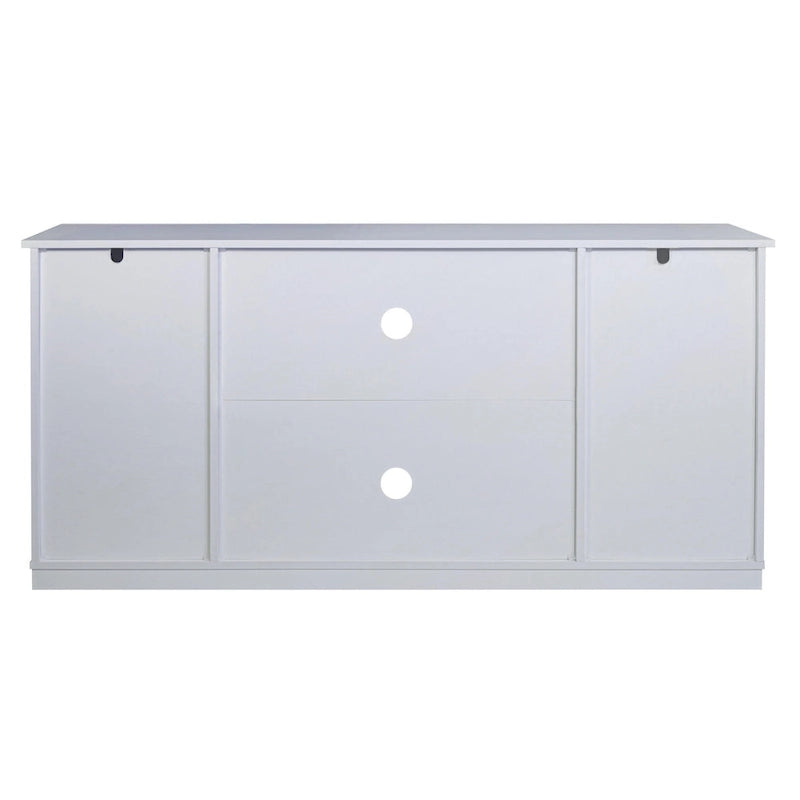 62.4" Farmhouse TV Stand with Sliding Barn Doors - Wood Media Console for TVs up to 60" - 400 lbs Capacity with Storage