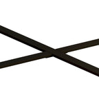 33.86" Round Coffee Table - Fir Wood Top, Cross-Grain Splicing, Metal Cross Legs, 220lbs Capacity, Retro Style