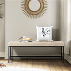 50" Upholstered Storage Bench with Metal Legs - Vegan Leather, Button-Tufted, Storage Shelf, 250lbs Capacity