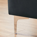 Velvet Storage Bench with Wooden Frame - 500lbs Capacity, Silver Metal Feet, Modern Style, Living Room/Bedroom