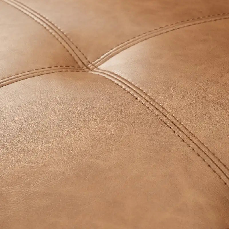 Mid-Century Sofa Couch Set Button Tufted Back Linen Upholstery Solid Wood Legs Living Room Furniture