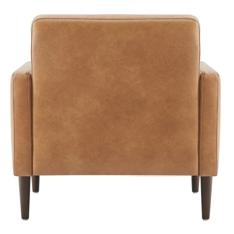 Mid-Century Sofa Couch Set Button Tufted Back Linen Upholstery Solid Wood Legs Living Room Furniture