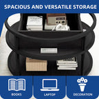 31.5" Round Lift Top Coffee Table - Adjustable Height, Hidden Storage, Shelf, Farmhouse Style