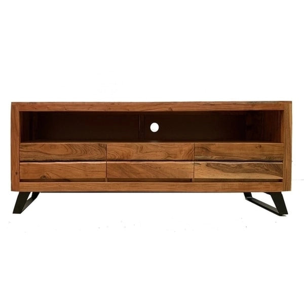 Handmade Solid Acacia Wood Live Edge TV Console