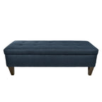 MJL Furniture Brooke 10 Button Tufted Dawson7 Long Storage Bench Ottoman