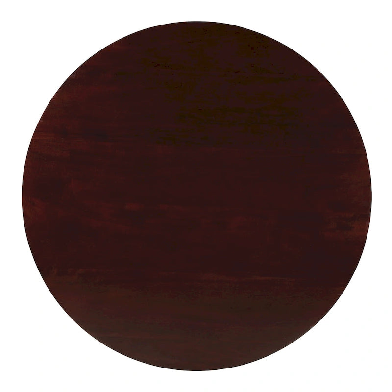 Round Coffee Table with Storage Shelf - Solid Wood & Veneers, MDF Core, 2 Finish Options, Contemporary Style