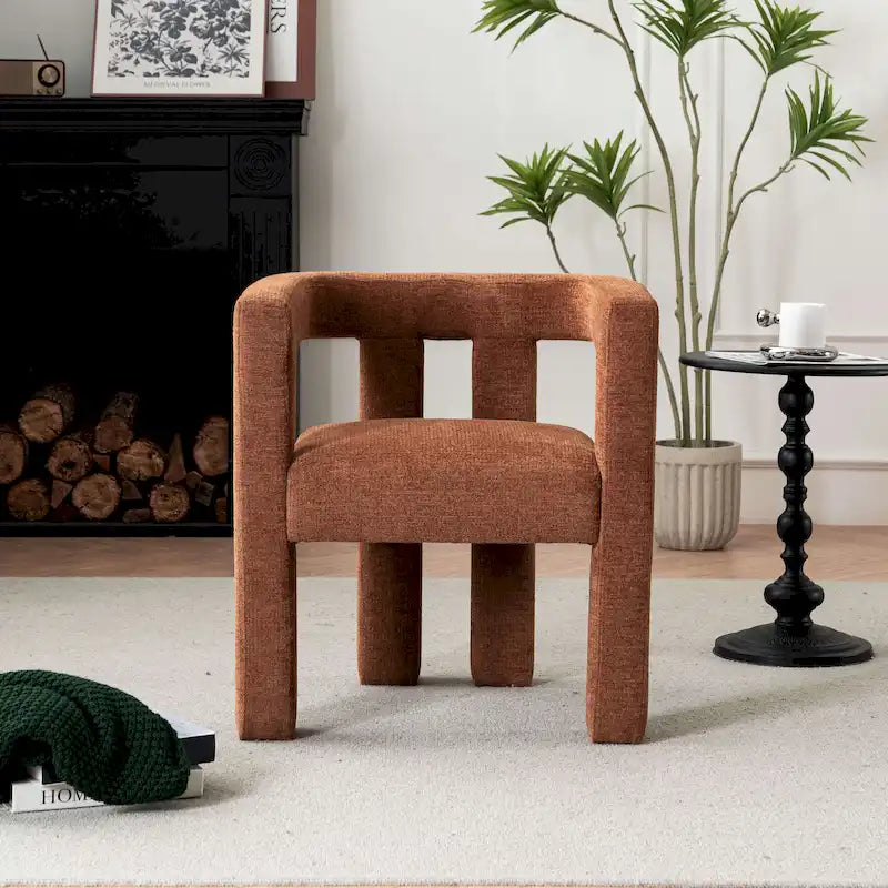 Barrel Shaped Fabric Upholstered Accent Armchair - 300lbs Capacity, Fully Assembled, Lightweight Design, Multiple Colors Available