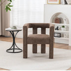 Barrel Shaped Fabric Upholstered Accent Armchair - 300lbs Capacity, Fully Assembled, Lightweight Design, Multiple Colors Available