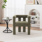 Barrel Shaped Fabric Upholstered Accent Armchair - 300lbs Capacity, Fully Assembled, Lightweight Design, Multiple Colors Available