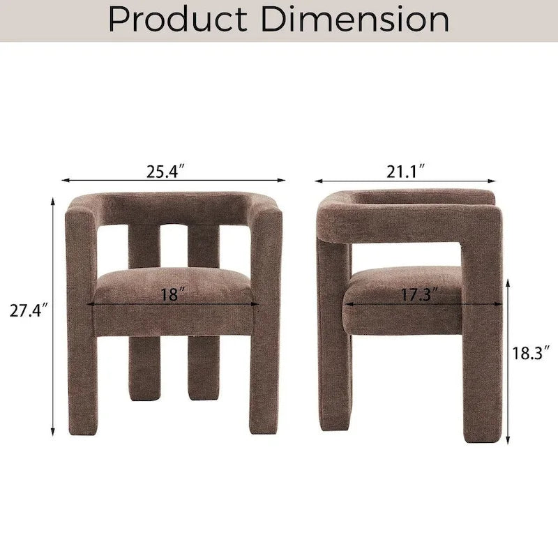 Barrel Shaped Fabric Upholstered Accent Armchair - 300lbs Capacity, Fully Assembled, Lightweight Design, Multiple Colors Available