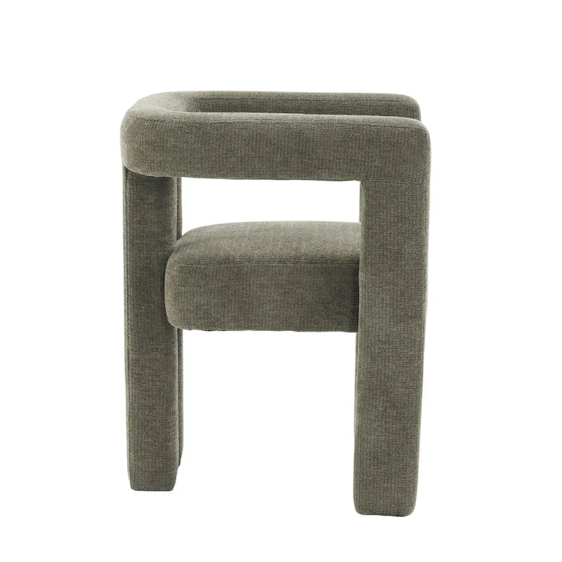 Barrel Shaped Fabric Upholstered Accent Armchair - 300lbs Capacity, Fully Assembled, Lightweight Design, Multiple Colors Available