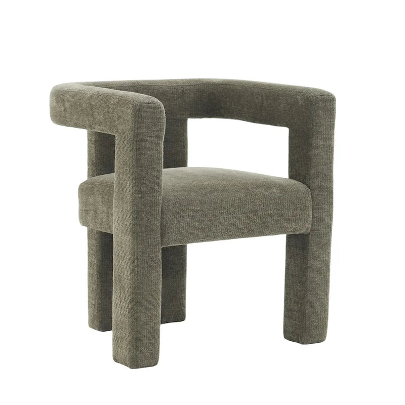 Barrel Shaped Fabric Upholstered Accent Armchair - 300lbs Capacity, Fully Assembled, Lightweight Design, Multiple Colors Available